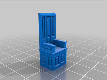 gothique manger chaise calcul crâne studios dnk85 3d print model - Mito3D