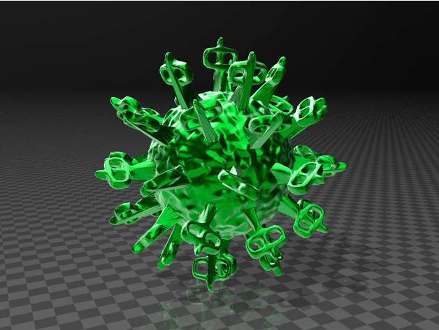 corona virus china variante - non commercial-share alike syzguru11 3D print model - Mito3D