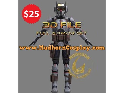 stella guerre cosplay male lotto tech armatura + blaster mudhorn oggetti scena 3d print model - Mito3D