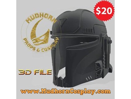 mandaloriano capacete 3d Arquivo personalizadas Projeto 3dfilesforu 3d print model - Mito3D