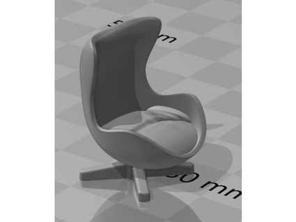 retro modern Yumurta sandalye taş kafatası stüdyolar dnk85 3d print model - Mito3D