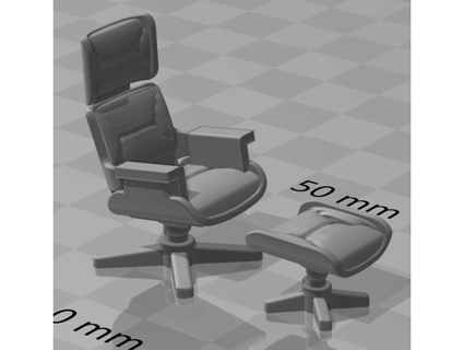 retro modern salon sandalye taş kafatası stüdyolar dnk85 3d print model - Mito3D