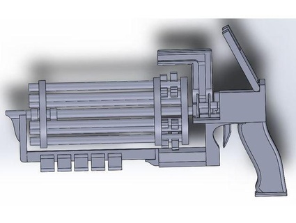 gatling rubber gun howto 3d print model - Mito3D