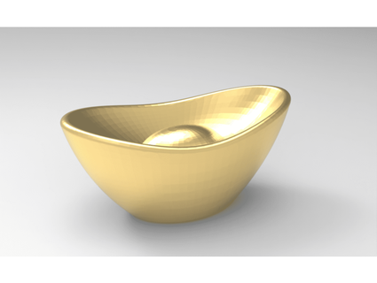 gold ingot socutei 3d print model - Mito3D