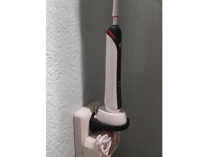 electric toothbrush plug socket holder leonnimi 3d print model - Mito3D