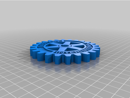 rotary international cog coin hockeytree 3d print model - Mito3D