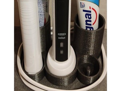 oral escovas dente pastas suporte estação refazer 3d print model - Mito3D