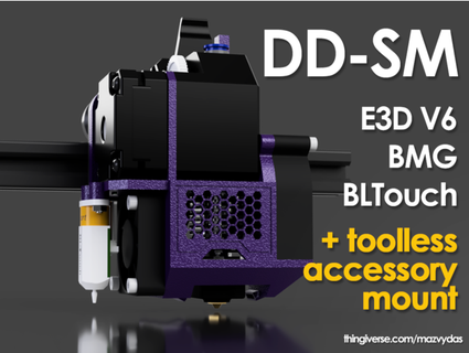 dd-sm e3d v6 bmg direct drive bltouch toolless accesories plotting vinyl cutting mount cr-10 ender-3 variants similar mazvydas 3d print model - Mito3D