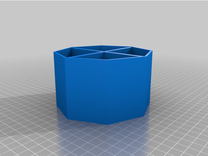 hexagonal desk storage organizer cbabs12 3d print model - Mito3D