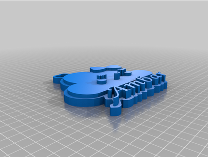 Schlüsselbund niedlich Wolke Warenhaus gatitopardo01 3d print model - Mito3D