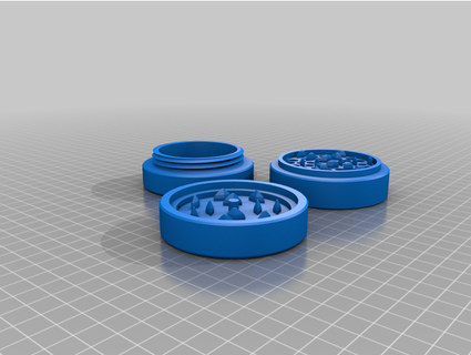 herb grinder 3pc xitrezix 3d print model - Mito3D