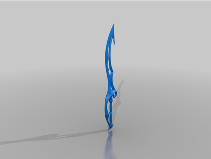 zora plata espada larga leyenda zelda respiración salvaje ethanosu 3d print model - Mito3D