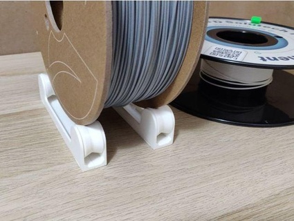 simple universal filament spool holder v2 supports required reddtoric 3d print model - Mito3D