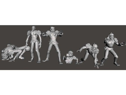 blood bowl zombies flesh golem team unclekam 3d print model - Mito3D