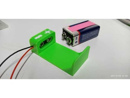 titulaire soutien 9v batterie ijk3d 3d print model - Mito3D