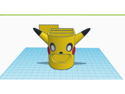 Pikachu estojo 3d print model - Mito3D