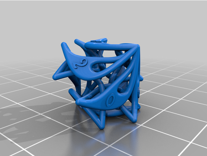 curlicue 10-sided dice hyperspacedesign 3d print model - Mito3D