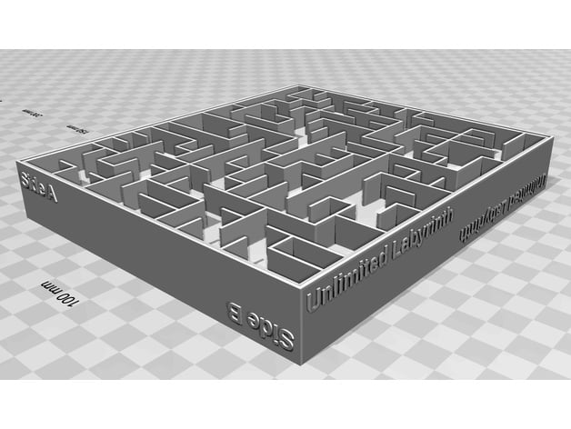 illimité labyrinthe duplex v23 Labyrinthe dur produire unique reconnaissance 3D print model - Mito3D