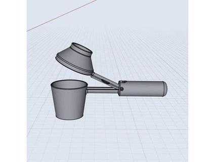 Tasse Scoop spill free Trichter Deckel manipulieren ssteffel 3d print model - Mito3D