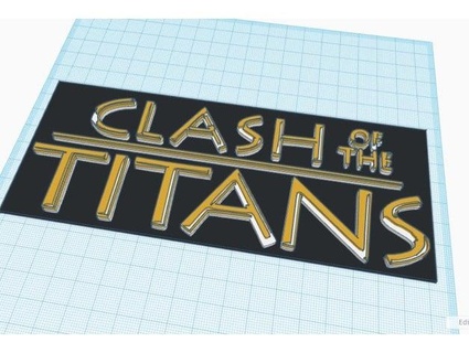 çatışma titanlar marquee duvar Sanat rkxone 3d print model - Mito3D
