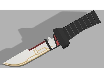 male lotto cacciatore vibroblade stella guerre coltello rex skyfighter 3d print model - Mito3D