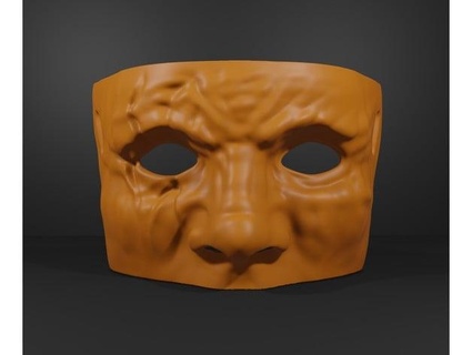 half mask scarred aquietstorm 3d print model - Mito3D