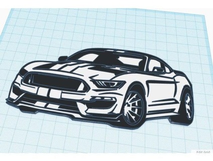 shelby mustang wall art rkxone 3d print model - Mito3D