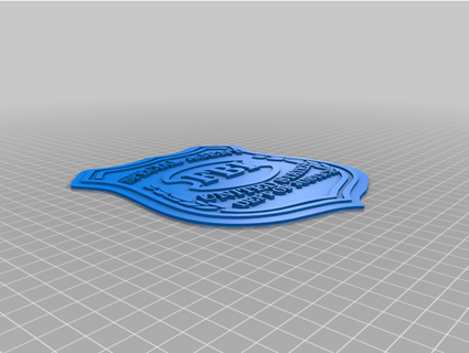 fbi badge bdbbdb 3d print model - Mito3D