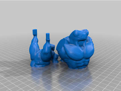 fred frog he's also swole annobethal 3d print model - Mito3D