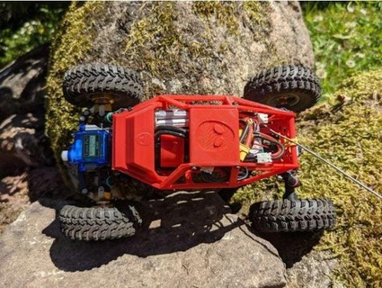 scx24 Außerirdischer Rahmen verlängert übertreffen Motor montieren chaotixtech 3d print model - Mito3D