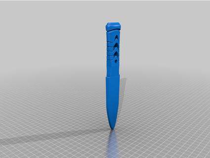 safety knife sgian dubh incblot 3d print model - Mito3D
