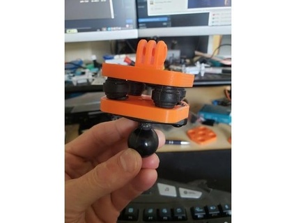 vibration isolated gopro mount mjskier 3d print model - Mito3D