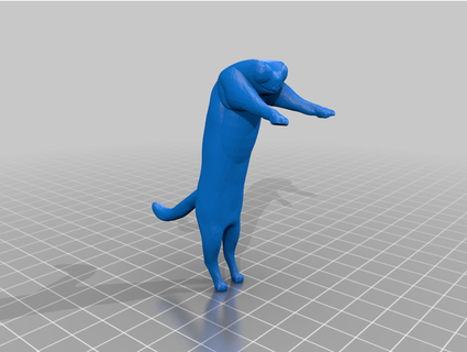 Fred rã longo gato anobetal 3d print model - Mito3D
