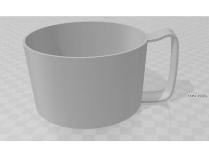 cup ring handle circle k x large hobofireman 3d print model - Mito3D