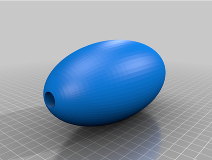 egg wheel half inch hole pka4bu 3d print model - Mito3D