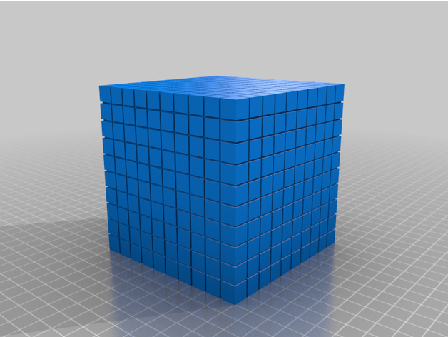 cube Calcutta Montessori bywatt 3D print model - Mito3D