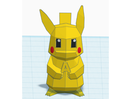 Pikachu vigarista mi inicial Detalhes Annrutenberg 3d print model - Mito3D