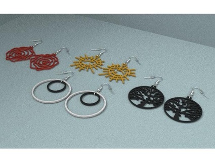 earrings tonilara 3d print model - Mito3D