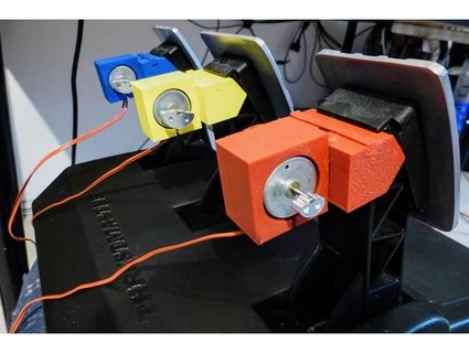 thrustmaster t300 rs t3pa pedal vibration motor holder ivomake 3d print model - Mito3D