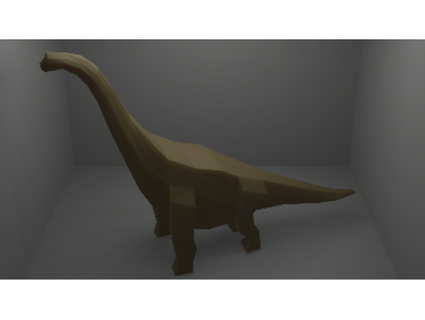 low poly brachiosaurus eaglekitty 3d print model - Mito3D