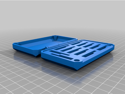dim card case - print place hinge gamehippie 3d print model - Mito3D