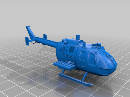 1 100 échelle pah1 bo 105 hélicoptère kentium 3d print model - Mito3D