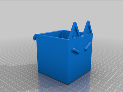 cat pot calzzone 3d print model - Mito3D