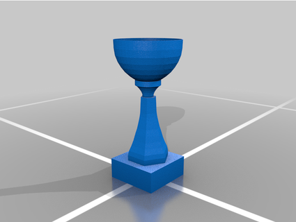 semplice trofeo fanatico 3d print model - Mito3D