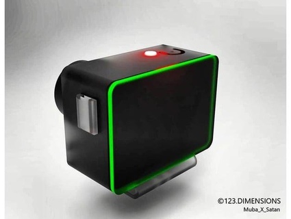eken h9r Größe Kamera montieren Vibration Dämpfer Anzeige Sparer sd Karte Bucht Tür live Satan 3d print model - Mito3D