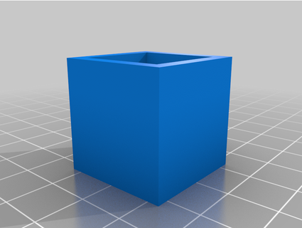 3d slash 25mm cube ampul 3d print model - Mito3D
