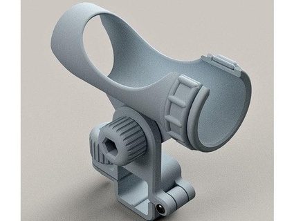 fishing rod holder - 1-1 4 rail mount triumphus04 3d print model - Mito3D
