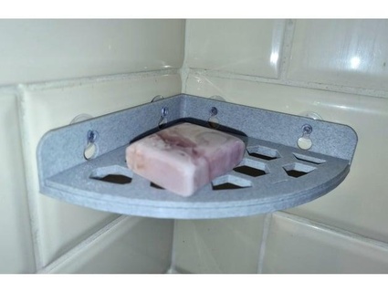 shower corner soap dish suction cups jasonshallcross 3d print model - Mito3D