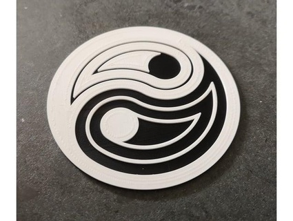 yin yang coaster cirion76 3d print model - Mito3D