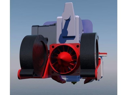 herói sovol sv01 dual ventilador resfriador mortalha duto bmg v6 gato lua cheia 3d print model - Mito3D